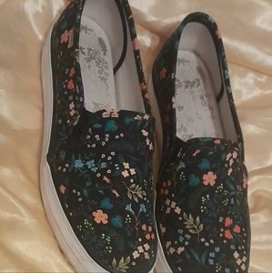 Floral Ked's Slip On
